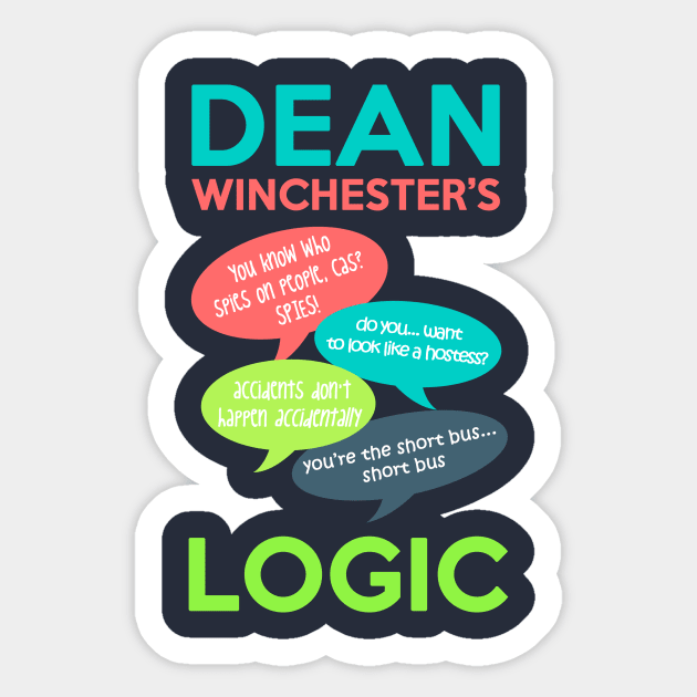 DEAN WINCHESTER'S LOGIC Sticker by saltnburn